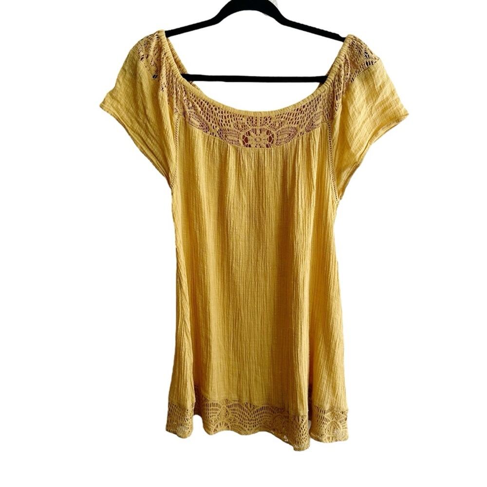 O’Neill Off the Shoulder Boho Beachy Gauzy Lightweight Mini Dress